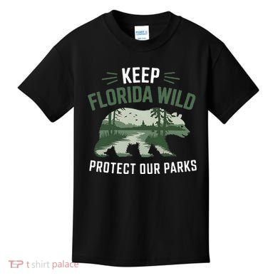 Keep Florida Wild Protect Our Parks Wildlife Kids T-Shirt