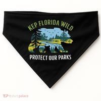 Keep Florida Wild Protect Our Parks Wildlife USA-Made Doggie Bandana thumb 0