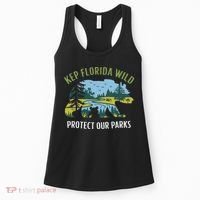 Keep Florida Wild Protect Our Parks Wildlife Women's Tank Top thumb 0