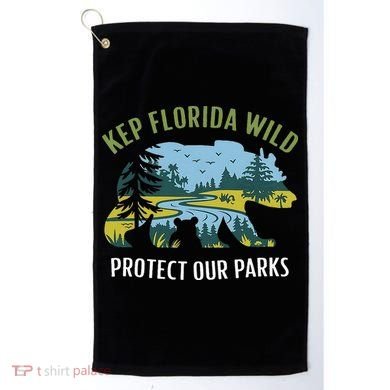 Keep Florida Wild Protect Our Parks Wildlife Golf Towel