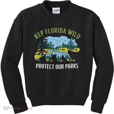 Keep Florida Wild Protect Our Parks Wildlife Kids Sweatshirt