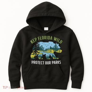 Keep Florida Wild Protect Our Parks Wildlife Kids Hoodie