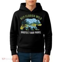 Keep Florida Wild Protect Our Parks Wildlife Kids Hoodie thumb 4