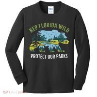 Keep Florida Wild Protect Our Parks Wildlife Kids Long Sleeve Shirt thumb 0
