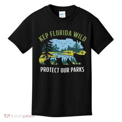 Keep Florida Wild Protect Our Parks Wildlife Kids T-Shirt
