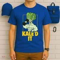 Kale Fitness Weightlifter Vegan Vegetarian Gift T-Shirt thumb 6