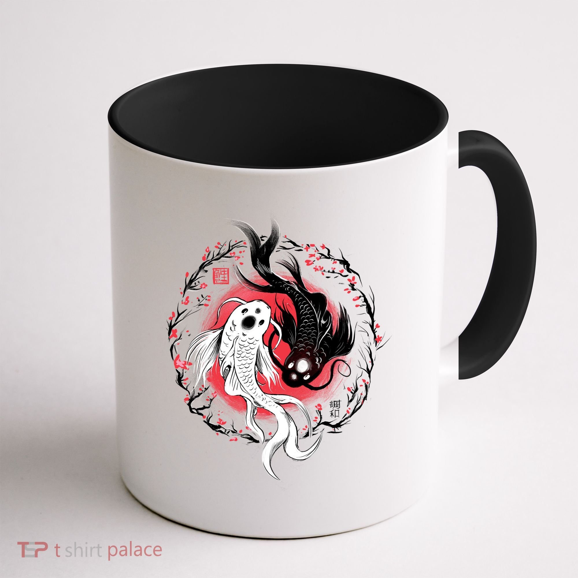 Koi Fish Ying Yang Japanese Coffee Mug