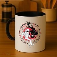 Koi Fish Ying Yang Japanese Coffee Mug thumb 4