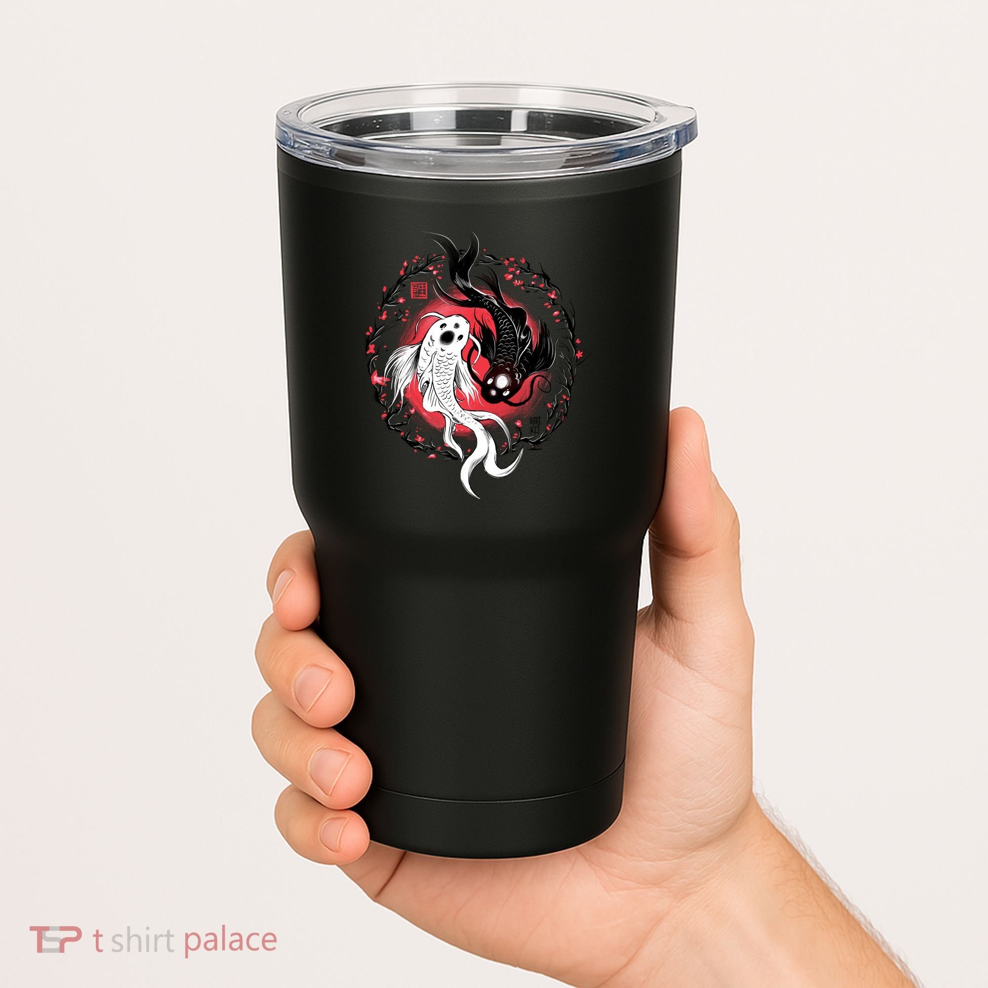 Koi Fish Ying Yang Japanese Tumbler