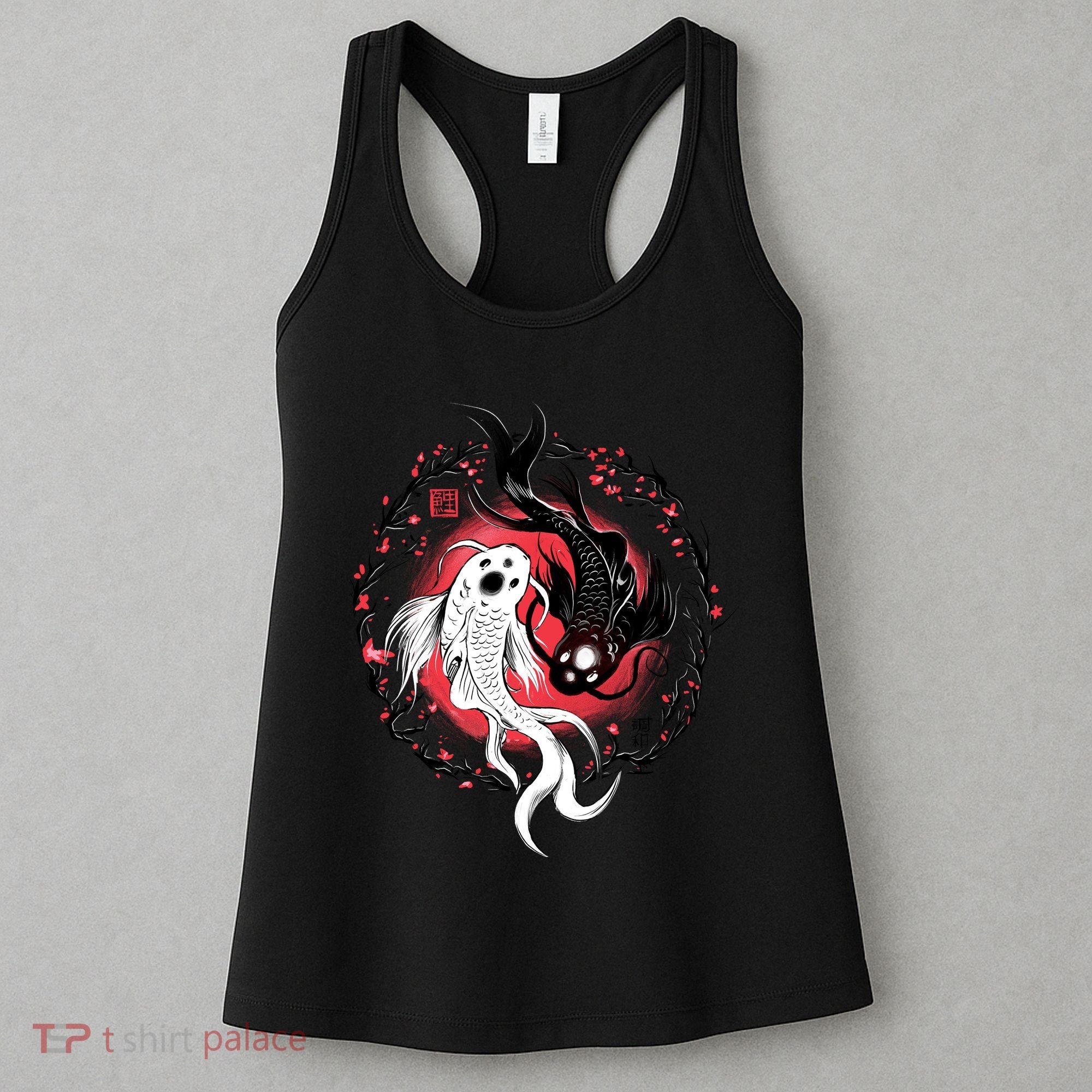 Koi Fish Ying Yang Japanese Women's Tank Top