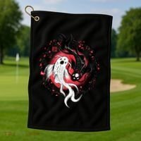 Koi Fish Ying Yang Japanese Golf Towel thumb 1