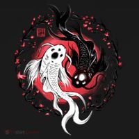 Koi Fish Ying Yang Japanese Visor thumb 3