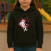 Koi Fish Ying Yang Japanese Kids Hoodie thumb 3