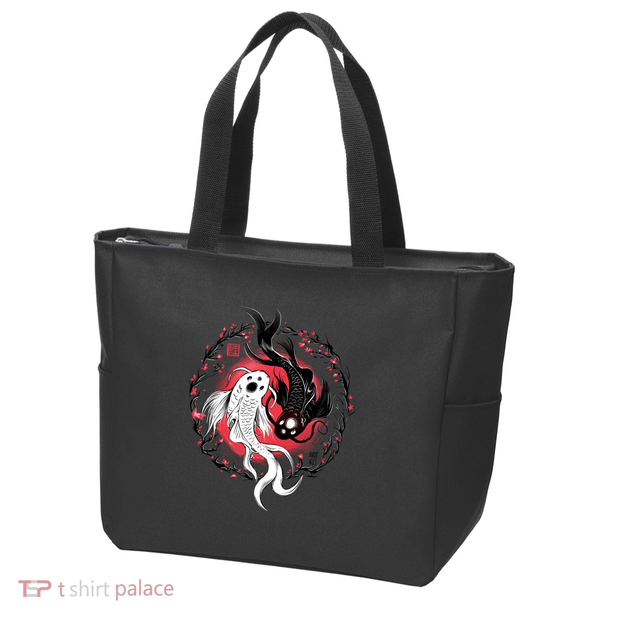 Koi Fish Ying Yang Japanese Tote Bag