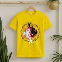Koi Fish Ying Yang Japanese T-Shirt thumb 2