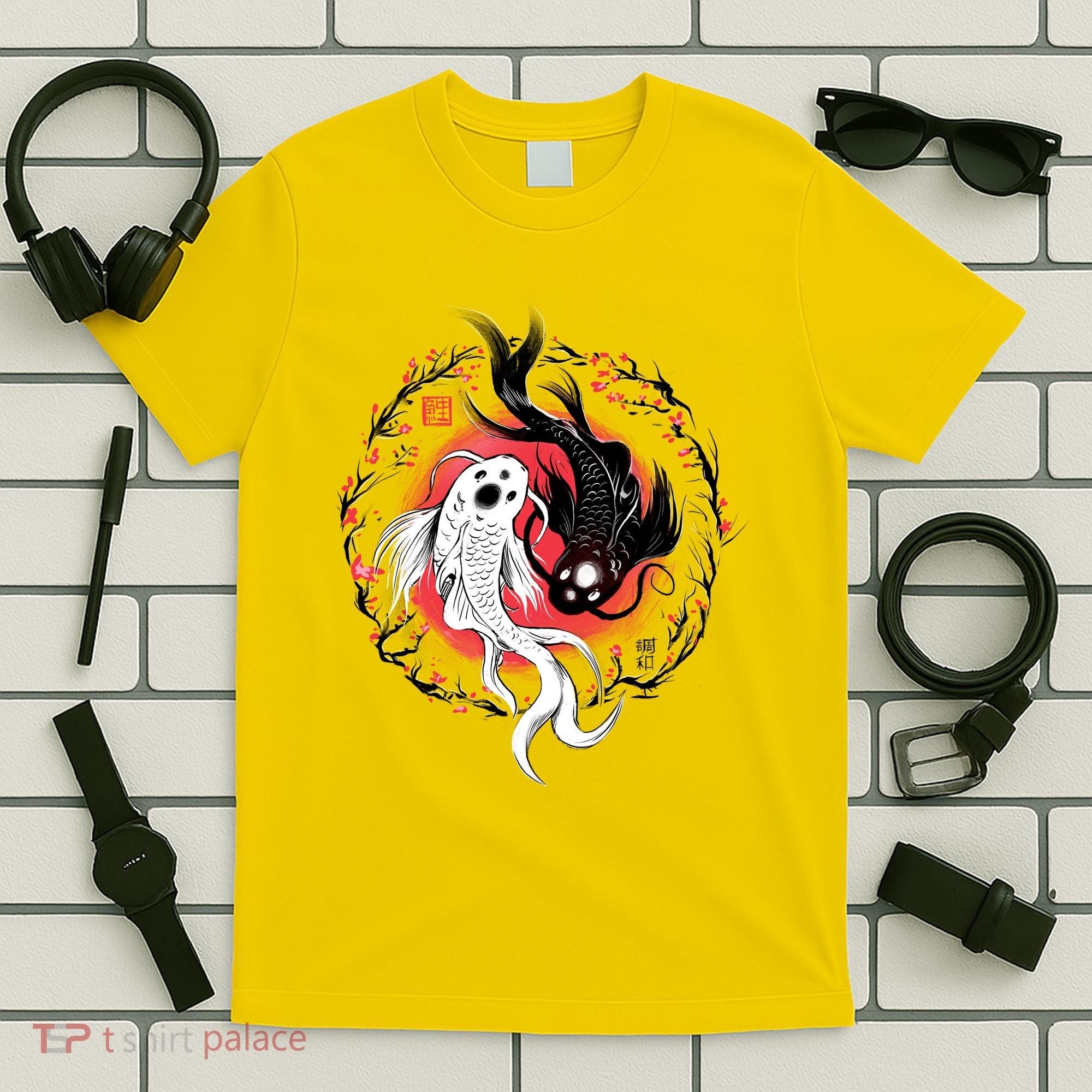 Koi Fish Ying Yang Japanese T-Shirt