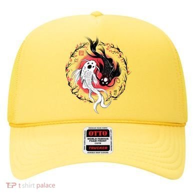 Koi Fish Ying Yang Japanese Hat