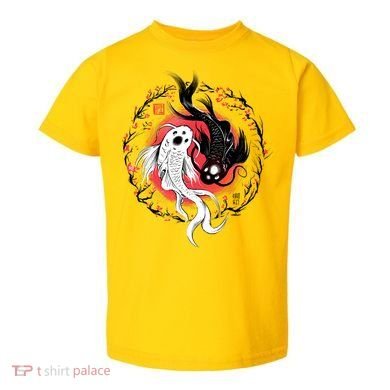 Koi Fish Ying Yang Japanese Toddler T-Shirt