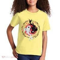 Koi Fish Ying Yang Japanese Kids T-Shirt thumb 2