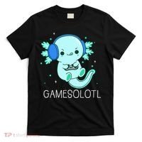 Kawaii Gamesolotl Axolotl Gamer Anime Gifts T-Shirt thumb 0