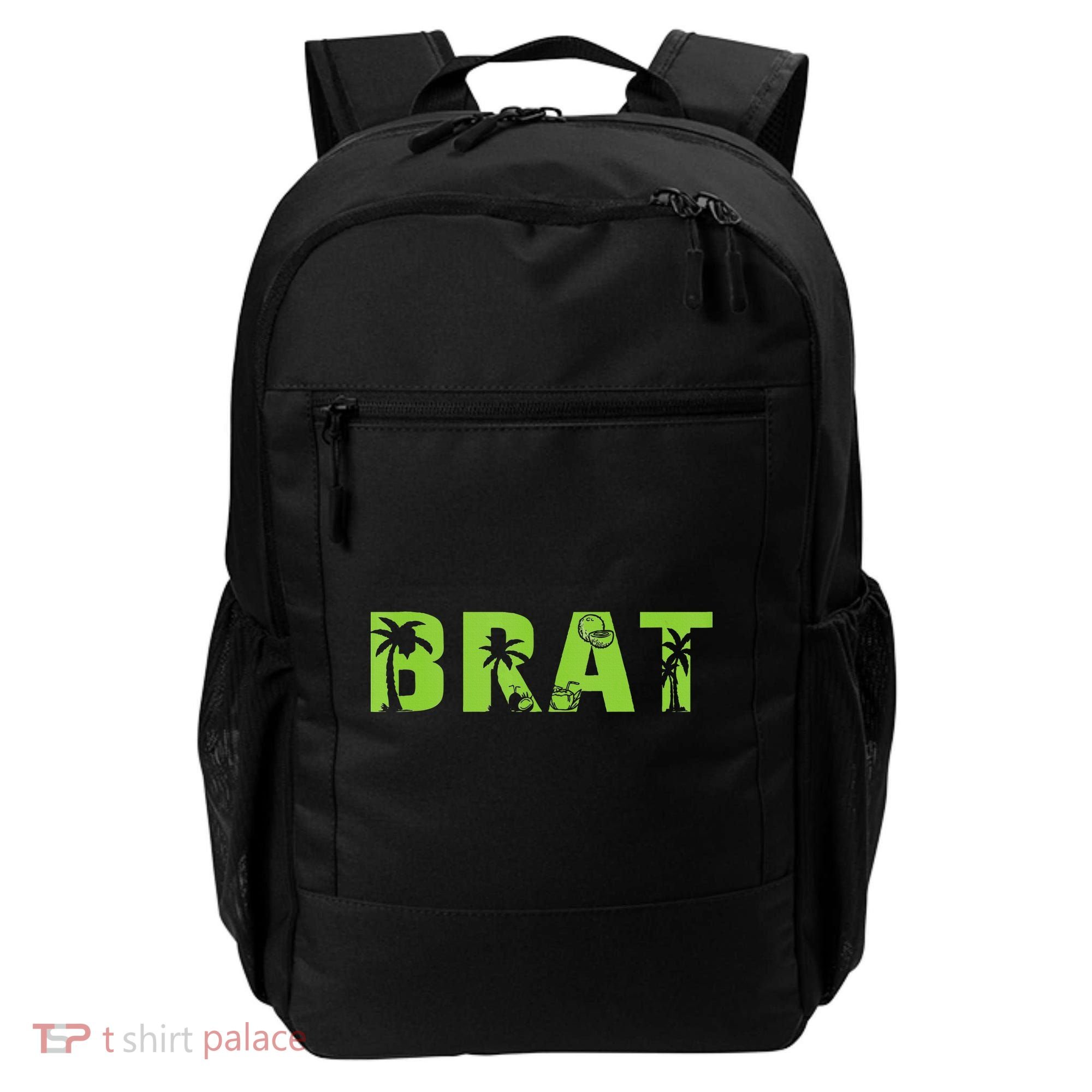 Kamala Green Brat Coconut Tree Summer Vibes Backpack