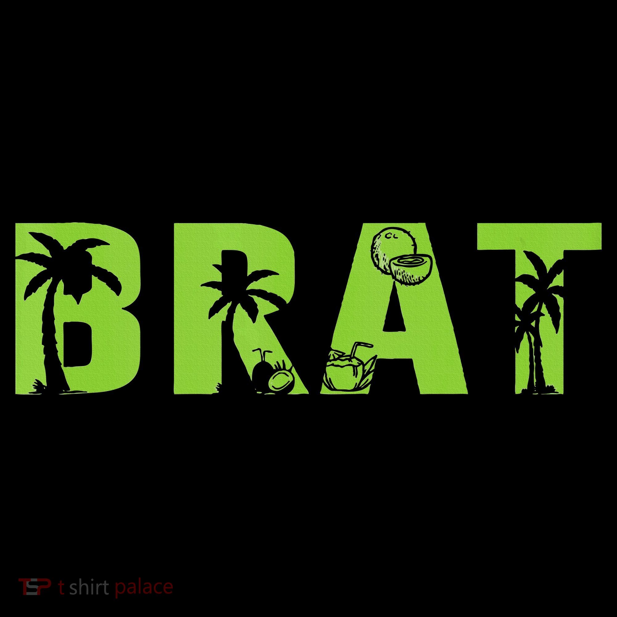 Kamala Green Brat Coconut Tree Summer Vibes Women's Hoodie