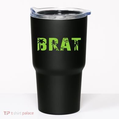 Kamala Green Brat Coconut Tree Summer Vibes Tumbler