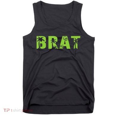 Kamala Green Brat Coconut Tree Summer Vibes Tank Top
