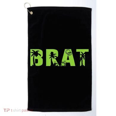 Kamala Green Brat Coconut Tree Summer Vibes Golf Towel