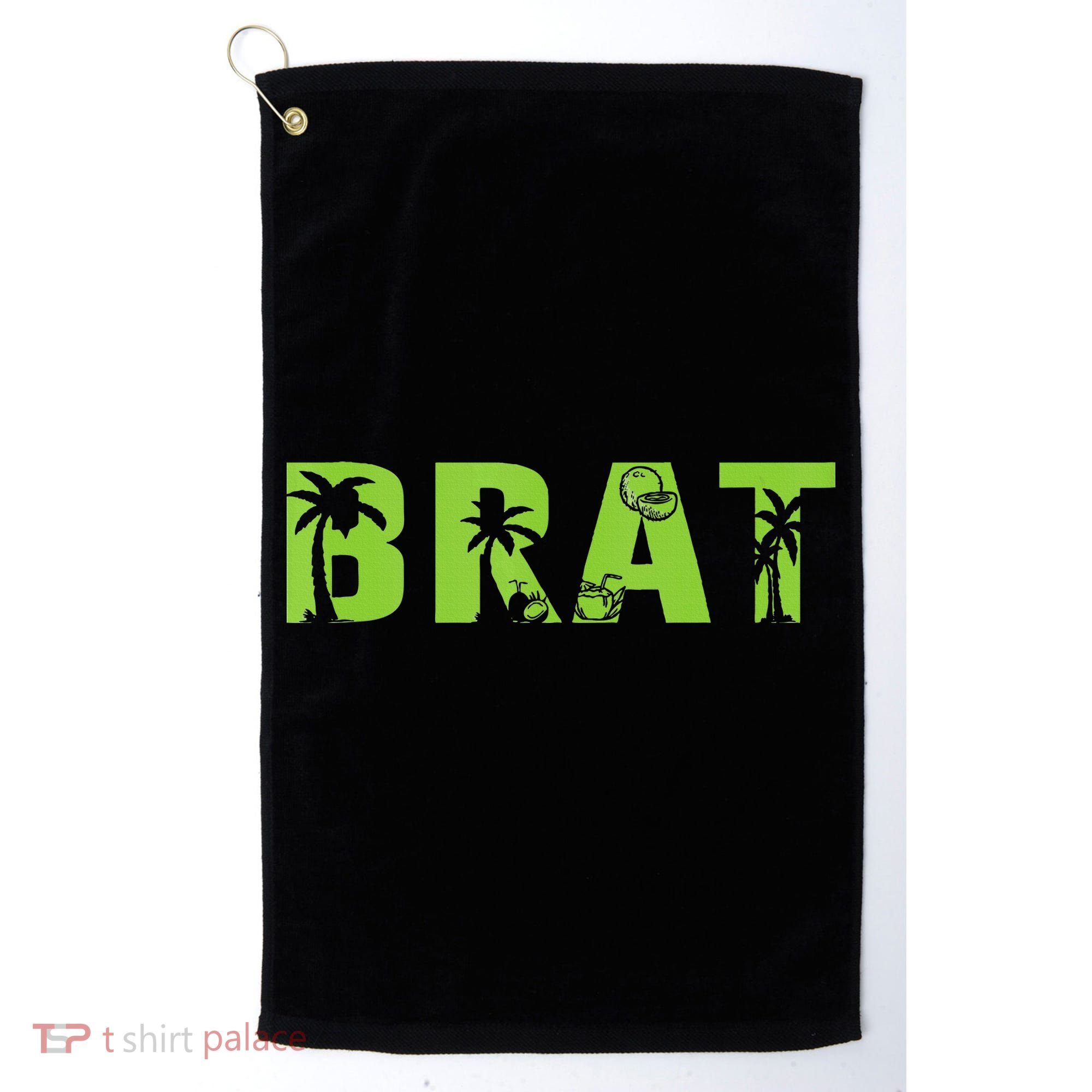 Kamala Green Brat Coconut Tree Summer Vibes Golf Towel