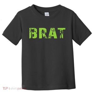 Kamala Green Brat Coconut Tree Summer Vibes Toddler T-Shirt