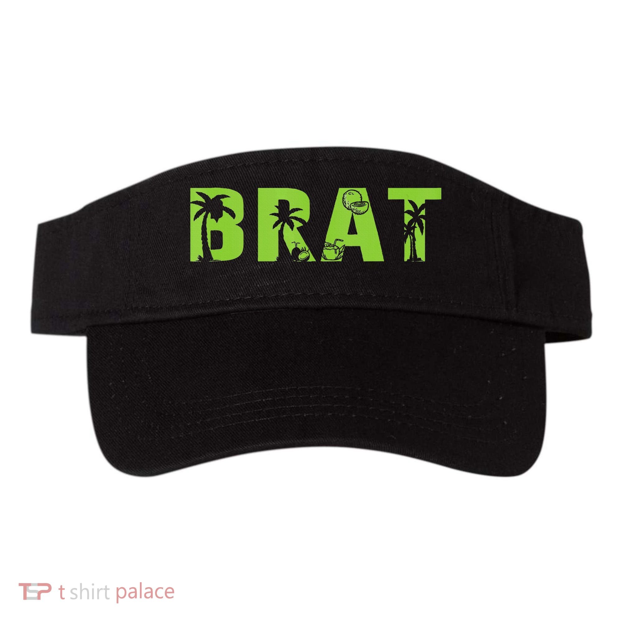 Kamala Green Brat Coconut Tree Summer Vibes Visor