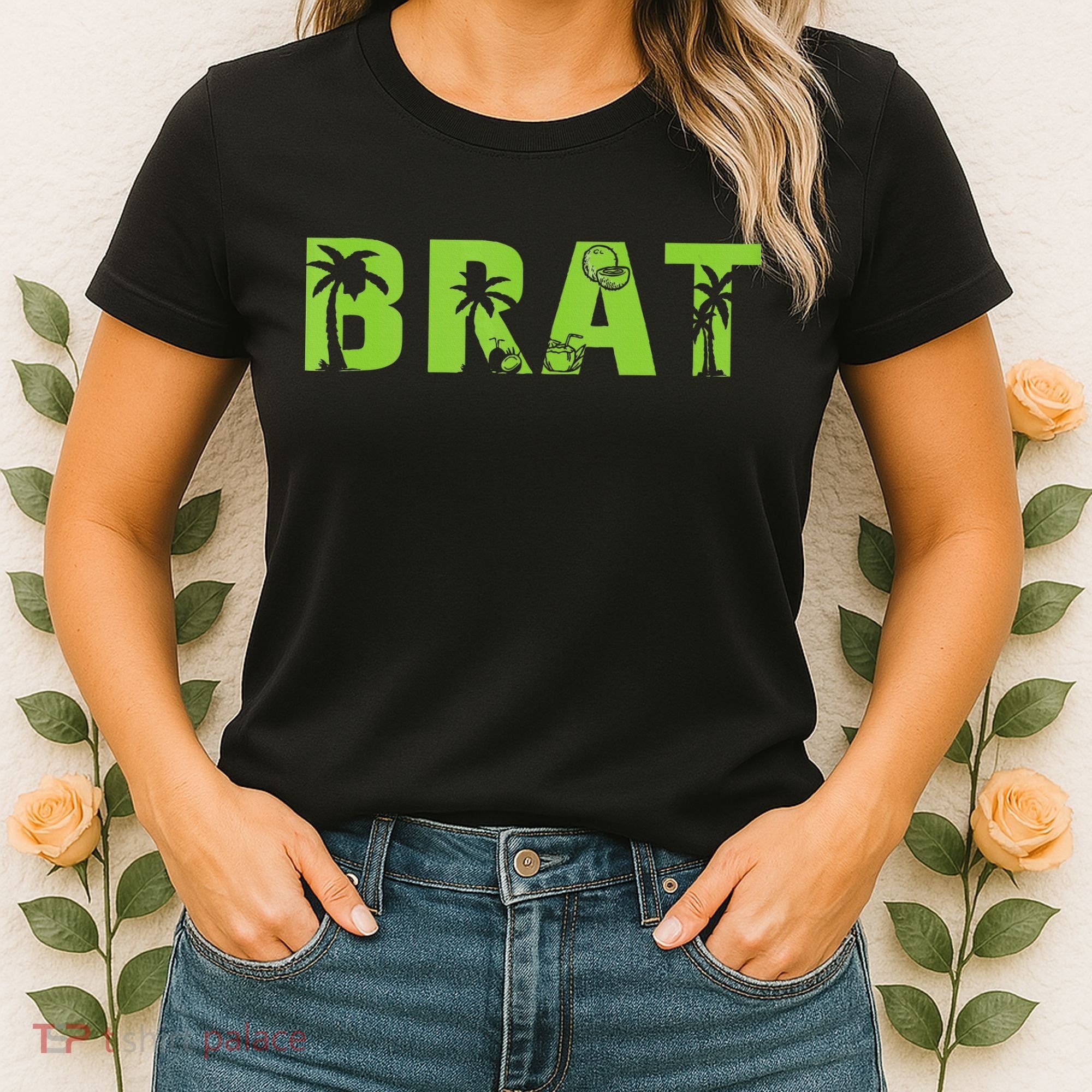 Kamala Green Brat Coconut Tree Summer Vibes Women's T-Shirt