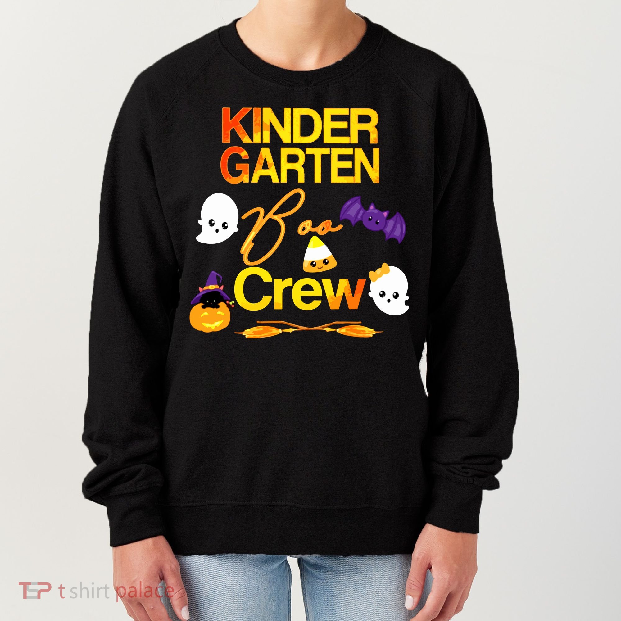 Kinder Garten Boo Crew Scare Kicked Event Trending Halloween Women's Sweatshirt