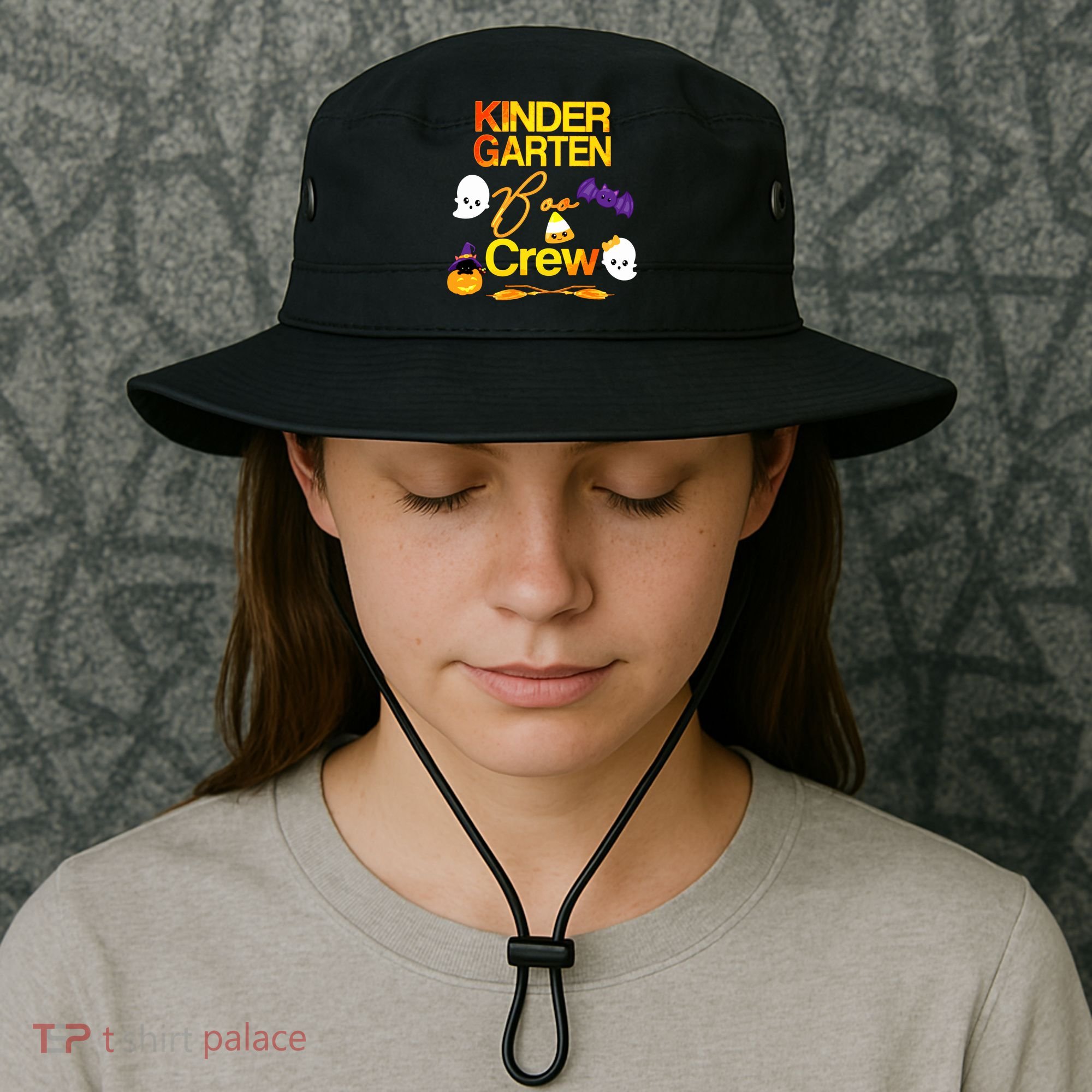 Kinder Garten Boo Crew Scare Kicked Event Trending Halloween Bucket Hat