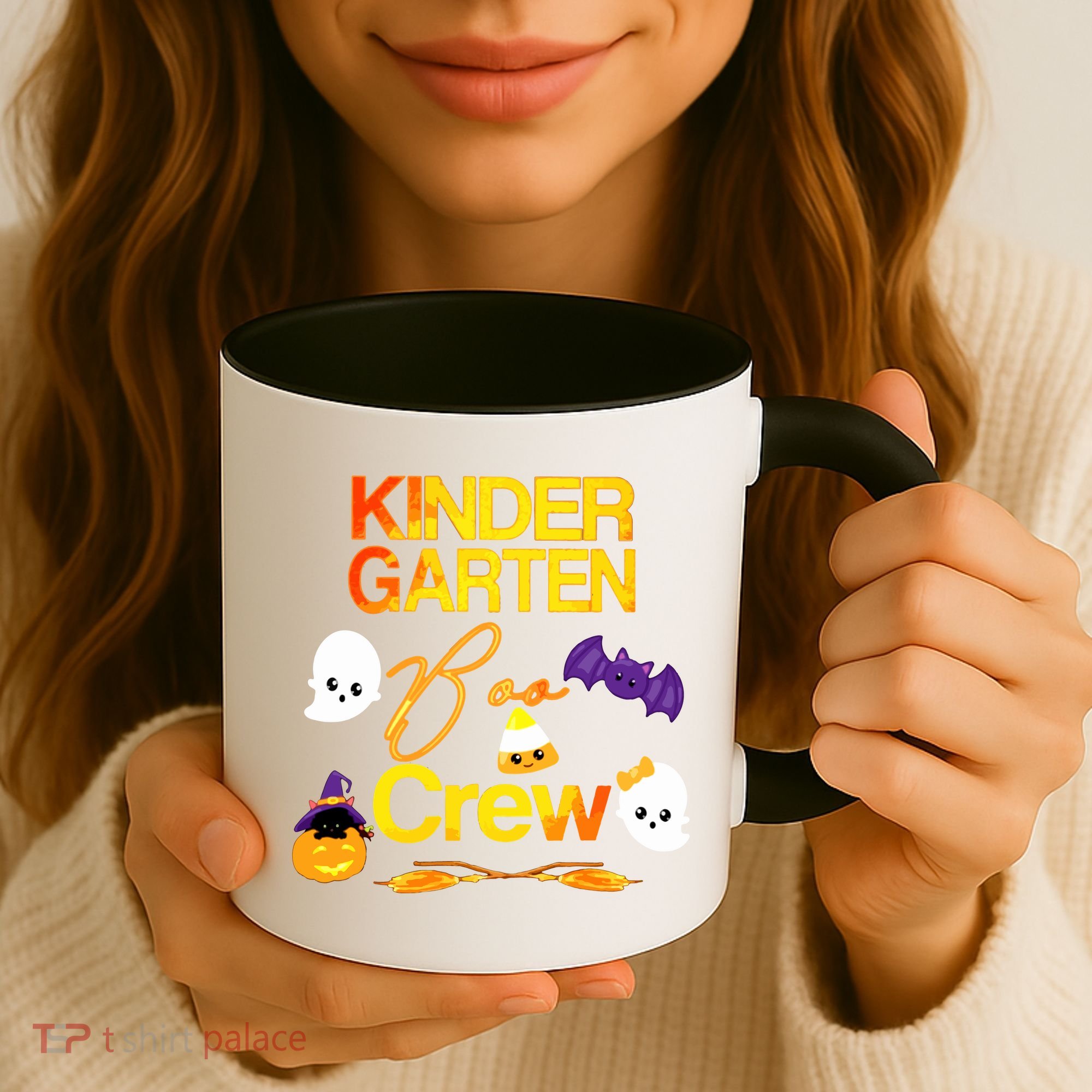 Kinder Garten Boo Crew Scare Kicked Event Trending Halloween Coffee Mug