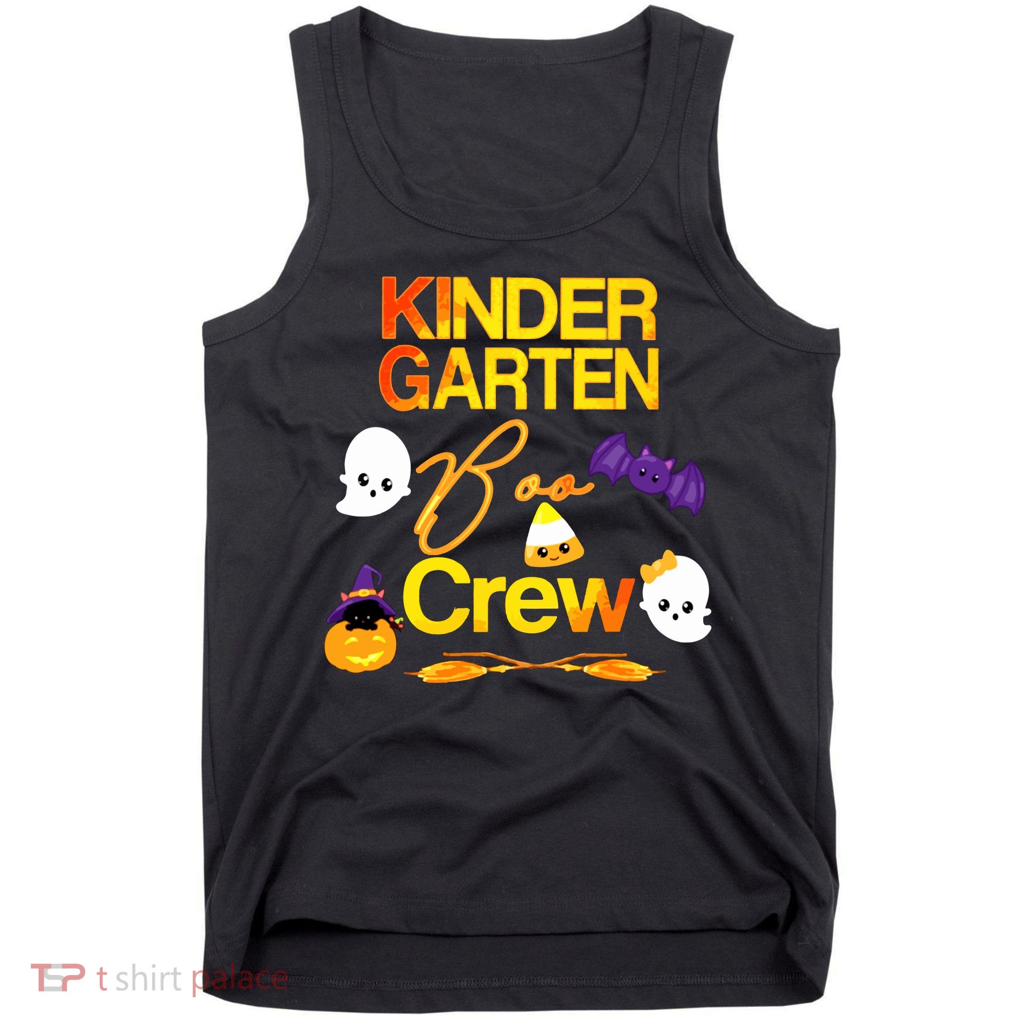 Kinder Garten Boo Crew Scare Kicked Event Trending Halloween Tank Top