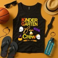 Kinder Garten Boo Crew Scare Kicked Event Trending Halloween Tank Top thumb 4