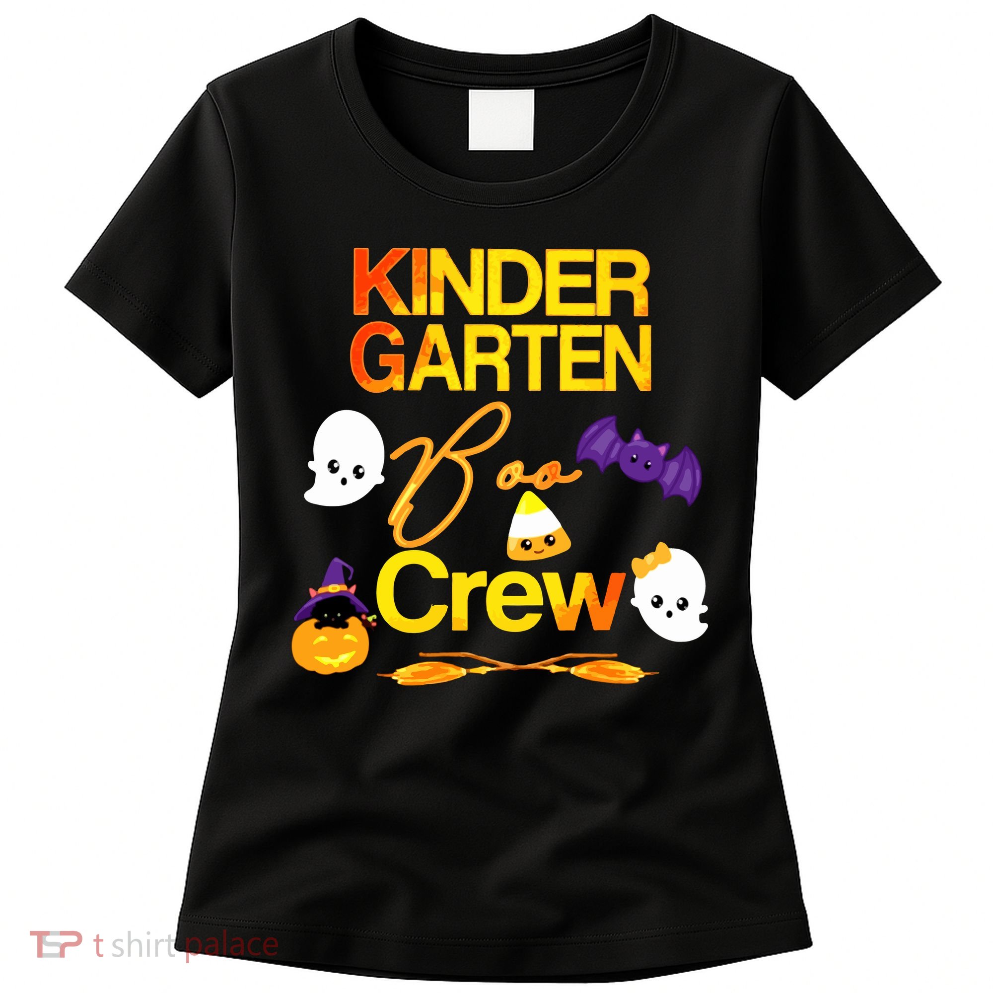 Kinder Garten Boo Crew Scare Kicked Event Trending Halloween Women's T-Shirt