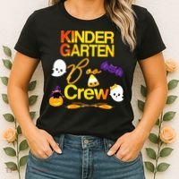 Kinder Garten Boo Crew Scare Kicked Event Trending Halloween Women's T-Shirt thumb 2