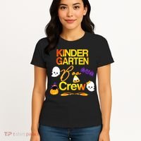 Kinder Garten Boo Crew Scare Kicked Event Trending Halloween Women's T-Shirt thumb 4