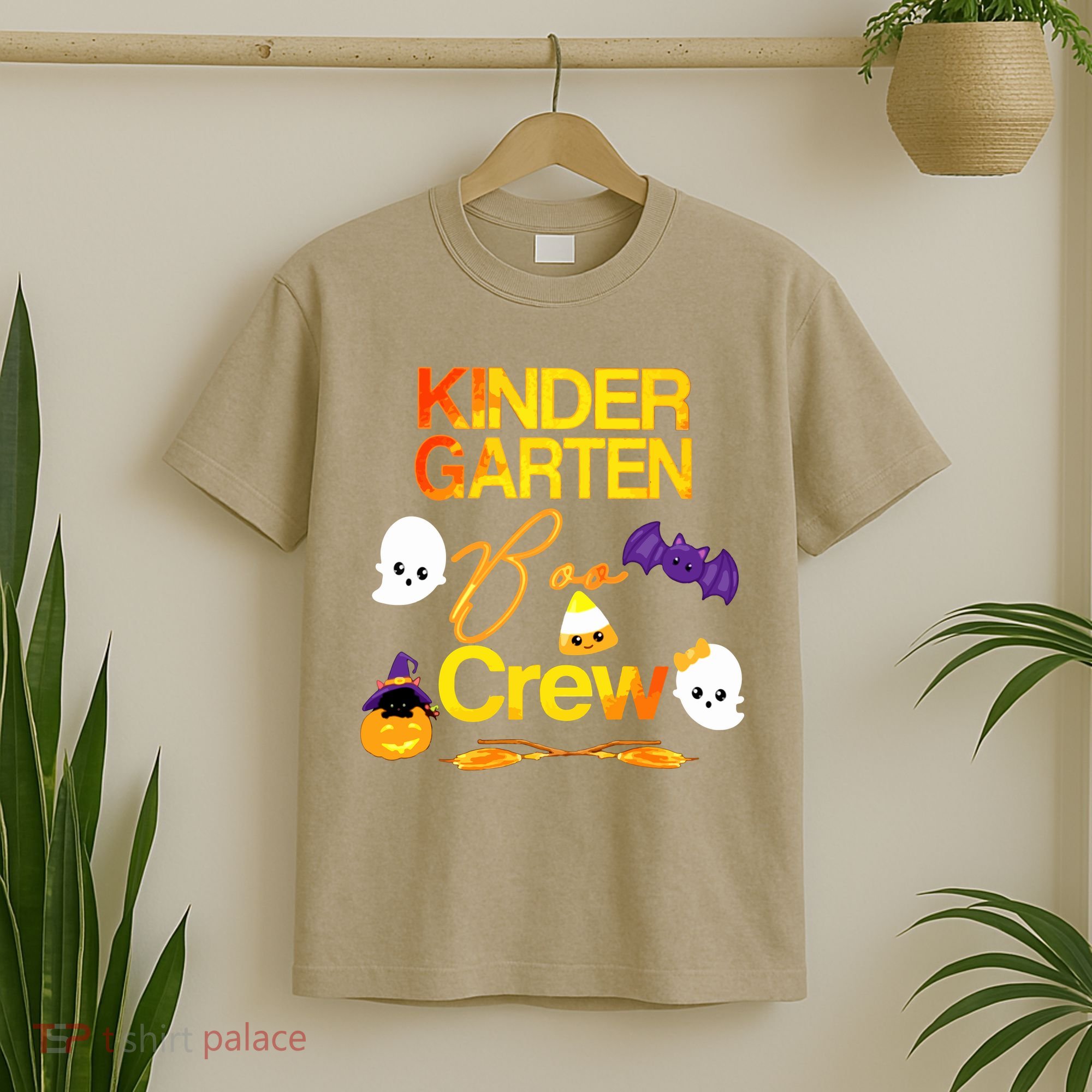 Kinder Garten Boo Crew Scare Kicked Event Trending Halloween T-Shirt
