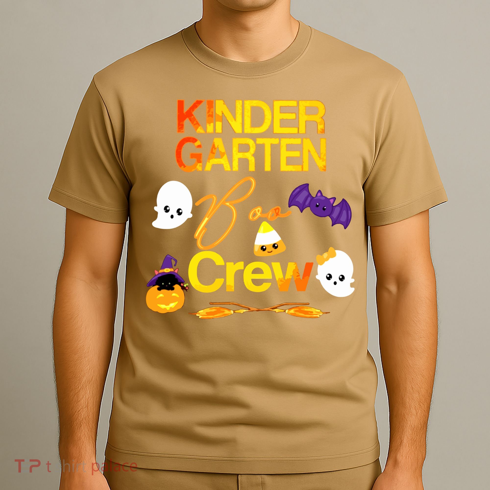 Kinder Garten Boo Crew Scare Kicked Event Trending Halloween T-Shirt
