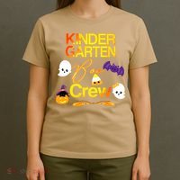 Kinder Garten Boo Crew Scare Kicked Event Trending Halloween T-Shirt thumb 4