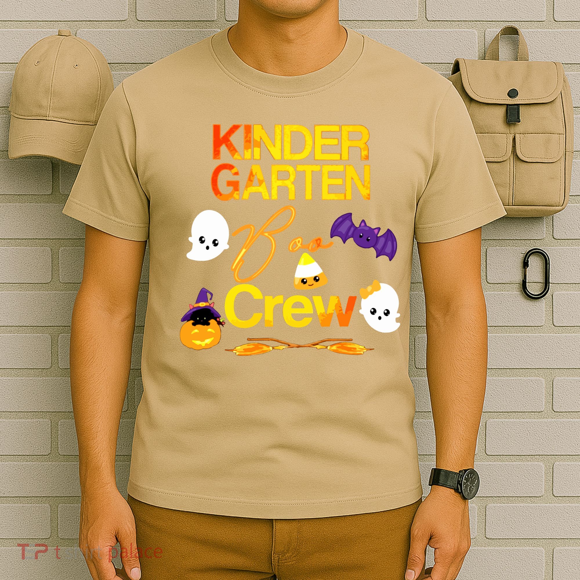 Kinder Garten Boo Crew Scare Kicked Event Trending Halloween T-Shirt
