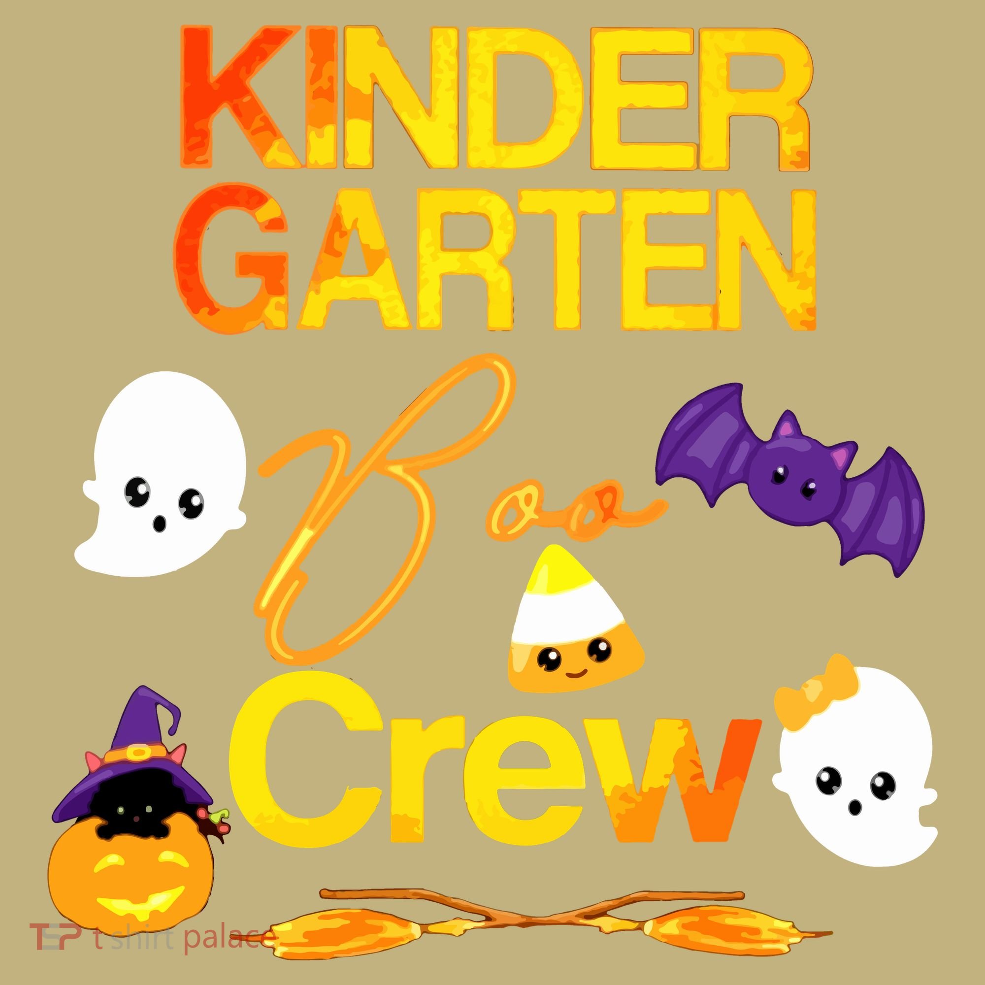 Kinder Garten Boo Crew Scare Kicked Event Trending Halloween T-Shirt
