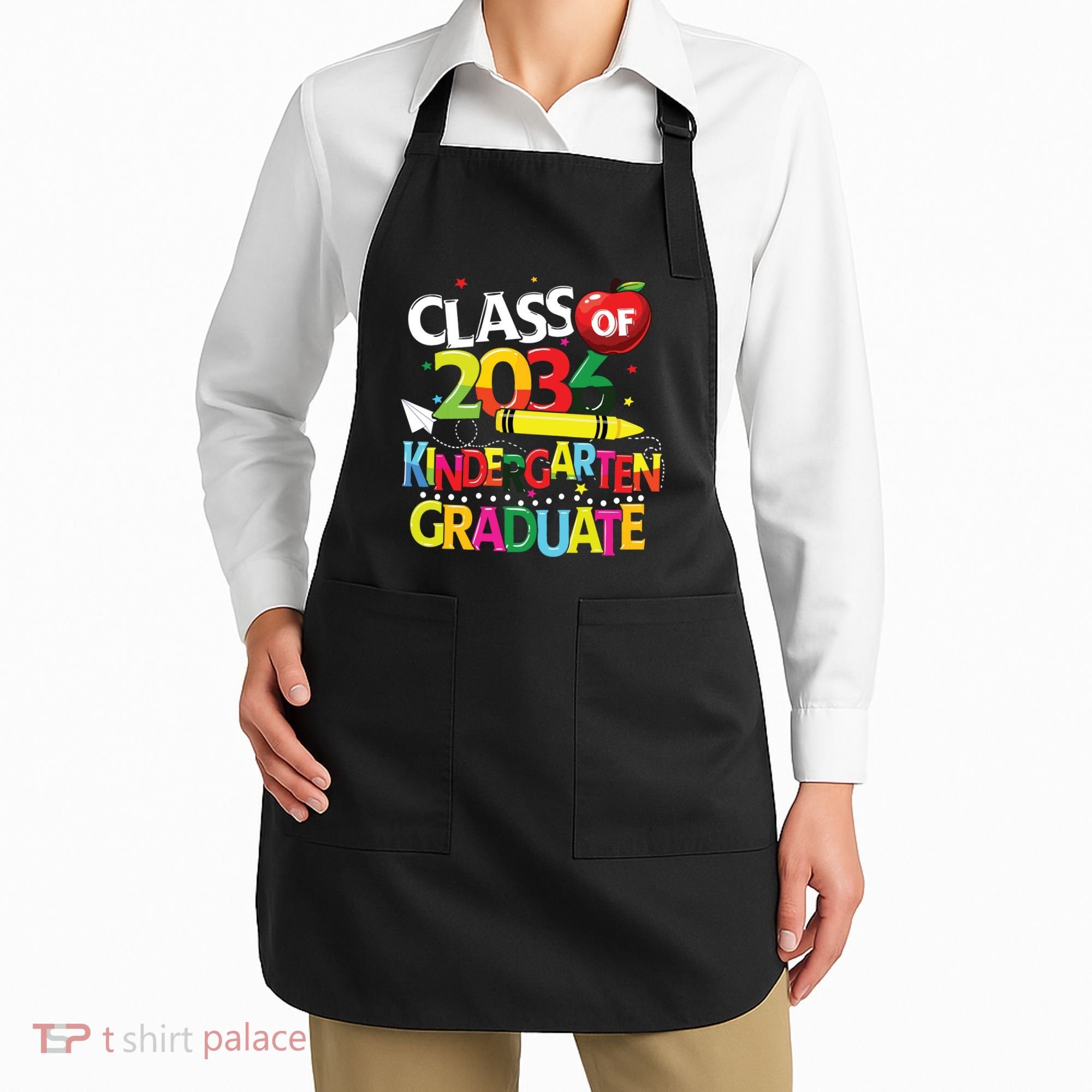 Kindergarten Graduate Class Of 2036 Last Day Of School Apron
