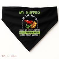Koi Guppy Fish Guppies The Reason I Wake Up Endlers Guppy USA-Made Doggie Bandana thumb 0