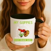 Koi Guppy Fish Guppies The Reason I Wake Up Endlers Guppy Coffee Mug thumb 3