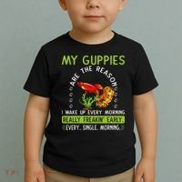 Koi Guppy Fish Guppies The Reason I Wake Up Endlers Guppy Toddler T-Shirt thumb 2